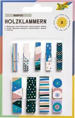 folia Pince à linge en bois, imprimée, "All year I
