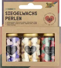 folia Perles de cire CLASSIC, 3 boîtes, couleurs assorties