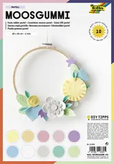 folia Gommette en mousse PASTEL, non autocollant 10 feuilles