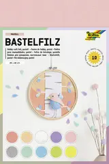 folia Feutrine de bricolage, 200 x 300 mm, 150 g/m2, pastel