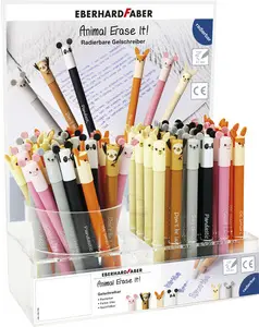 EBERHARD FABER Stylo encre gel Animal Erase it! présentoir