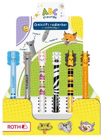 ROTH Radierbarer Gelschreiber "ABC Freunde", 36er Display
