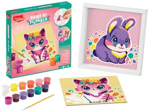 Maped Creativ Coffret de peinture au numéro Chat & Lapin