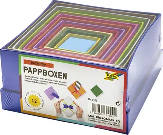 folia Boîte cadeau "Carré", tailles/couleurs assorties