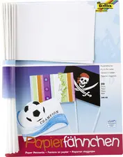 folia Drapeau en papier, A5, longueur tige: 400 mm, blanc