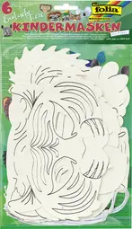 folia Masques pour enfants "Animaux exotiques", blanc