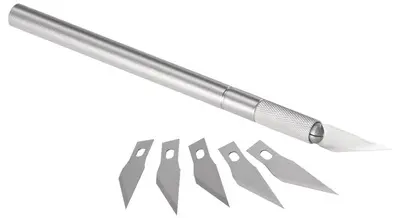 transotype Scalpel, longueur: 150 mm, 5 lames de rechange