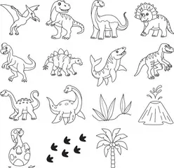 HEYDA Jeu de tampons à motif "Dinosaure", boîte ronde
