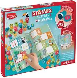 Maped Creativ Coffret 52 tampons "Lettres & Animaux