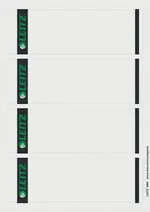 LEITZ Etiquette pour dos de classeur, 61 x 192 mm, gris