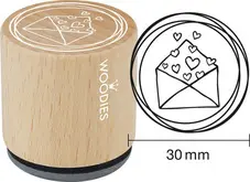 COLOP Tampon à motif Woodies "enveloppe avec coeur