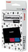 trodat Stempelkissen 9051, 3-farbig, schwarz/rot/blau
