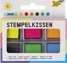 folia Tampon encreur set "Fluo", 6 couleurs assorties