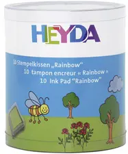 HEYDA Set de tampons encreurs "Rainbow", boîte transparente