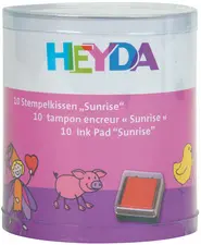 HEYDA Set de tampons encreurs "Sunrise", boîte transparente