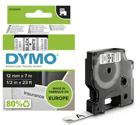 DYMO Ruban d'étiquette D1 noir/blanc,24 mm x 7 m