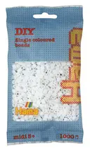Hama Perles à repasser midi, dans un sachet, blanc
