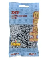 Hama Perles à repasser midi, dans un sachet, gris