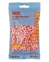 Hama Perles à repasser midi, dans un sachet, rose clair