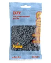 Hama Perles à repasser midi, dans un sachet, gris foncé