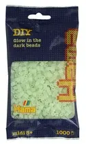 Hama Perles à repasser midi, sachet, vert fluorescent