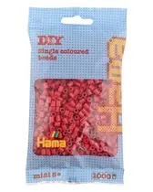 Hama Perles à repasser midi, sachet, rouge moyen