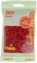 Hama Perles à repasser Bio midi, sachet, rouge moyen