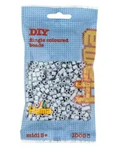 Hama Perles à repasser midi, dans un sachet, gris clair