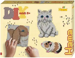 Hama Perles à repasser midi "Animaux de compagnie", coffret