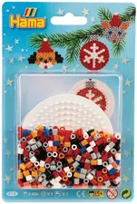 Hama Perles à repasser midi "Boules de Noël", sous blister