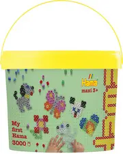 Hama Perles à repasser maxi + 4 plaques, dans un seau