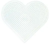 Hama Plaque pour perles midi "Grand coeur", blanc