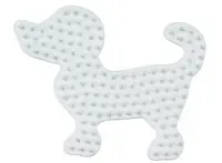 Hama Plaque pour perles midi "Petit chien", blanc