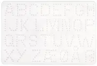 HAMA Plaque pour perles midi "lettres-ABC", blanc