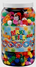 Hama Maxi Stick Perles à piquer, dans un pot, 650 pièces