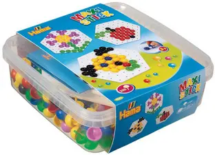 Hama Maxi Stick Boîte de perles à piquer + plaques perforées