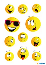 HERMA Autocollants DECOR "Happy Face
