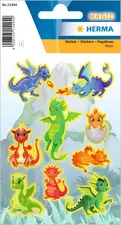 HERMA Sticker MAGIC "Dragons", en plastique, fluo