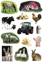 HERMA Autocollants DECOR "Photo d'animaux de ferme