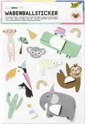 folia Sticker boule en papier JUNGLE