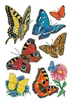 HERMA Sticker DECOR "Papillons", pailleté