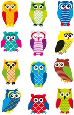 HERMA Sticker MAGIC "Chouettes", film scintillant