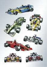 HERMA sticker DECOR "Voitures de course
