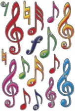 HERMA Sticker MAGIC "Clé de sol", jewel