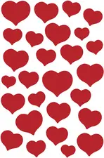 HERMA Sticker MAGIC "Coeurs rouges", Stone