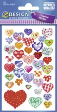 AVERY Zweckform ZDesign Sticker CREATIVE "coeurs", coloré
