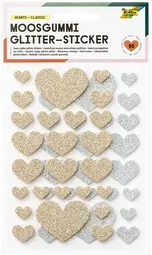 folia Sticker pailleté en caoutchouc mousse HEARTS CLASSIC