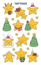 ZDesign KIDS Tatouages de Noël "Étoiles