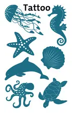 AVERY Zweckform ZDesign KIDS Tatouages "Vie marine