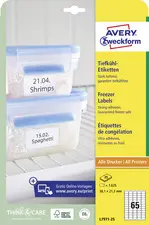 AVERY Zweckform Etiquette congélation, 38,1 x 21,2 mm, blanc